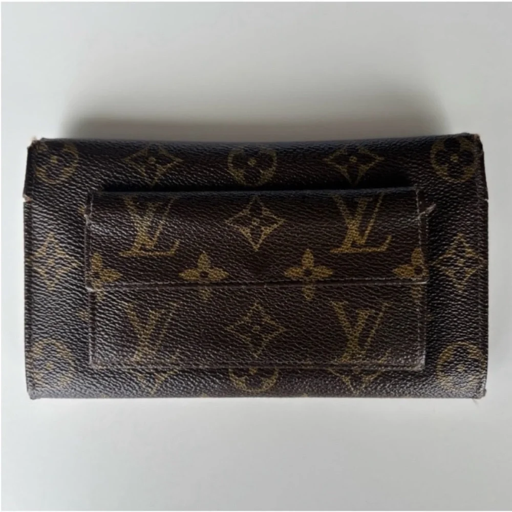 Louis Vuitton Trifold Wallet Vintage 1970s Monogram French Company Checkbook